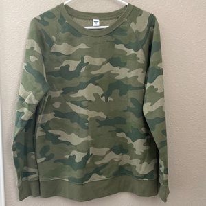 Old Navy Crew Neck Camouflage Sweatshirt